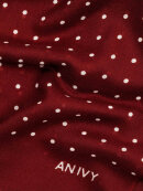 AN IVY - Burgundy Polka Wool Scarf Scar