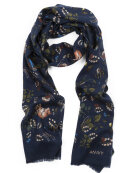 AN IVY - Forrest Navy Wool Scarf Scarf AN IVY - Forrest Navy Wool Scarf Scarf