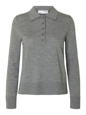 Selected Femme - SLFTHEA LS KNIT MERINO COLLAR 