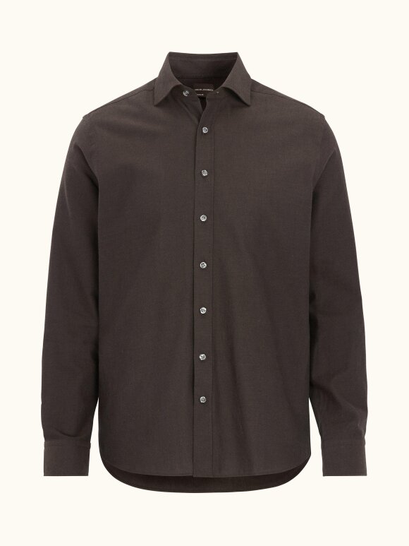 Oscar Jacobson - Reg Fit Cut Away Brushed Flann