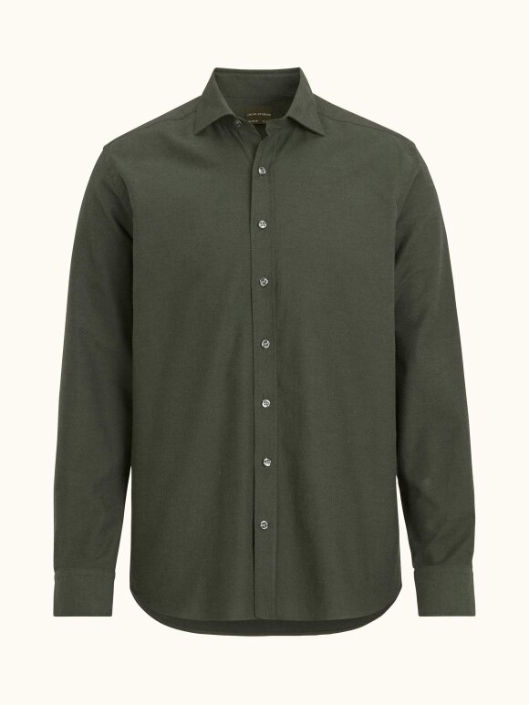 Oscar Jacobson - Reg Fit Cut Away Brushed Flann