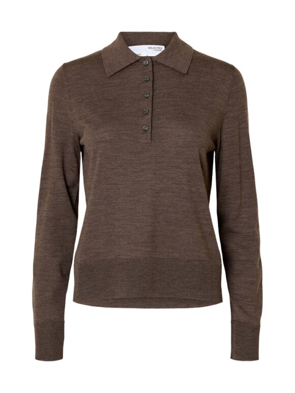 Selected Femme - SLFTHEA LS KNIT MERINO COLLAR