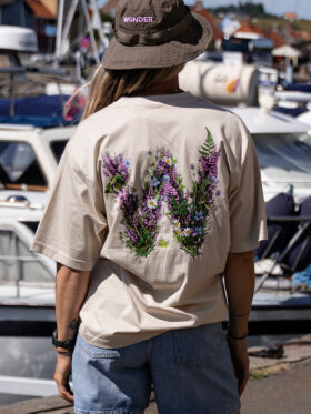 Wonderfestiwall - Ecru m. blomst T-shirt 