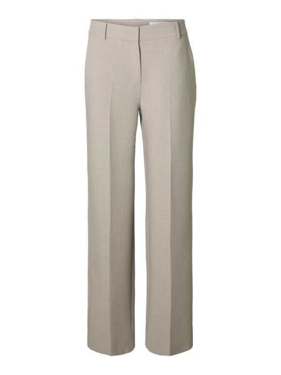 Selected Femme - SLF Rita MW Wide Pant Mel NOOS Selected Femme - SLF Rita MW Wide Pant Mel NOOS