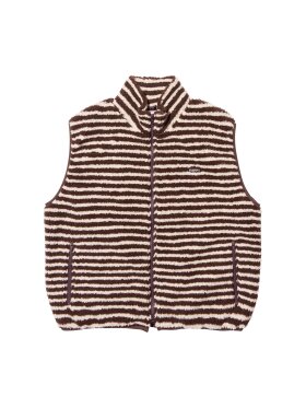 KAPPY - Stripe Fleece Zipper Vest