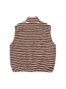 KAPPY - Stripe Fleece Zipper Vest KAPPY - Stripe Fleece Zipper Vest