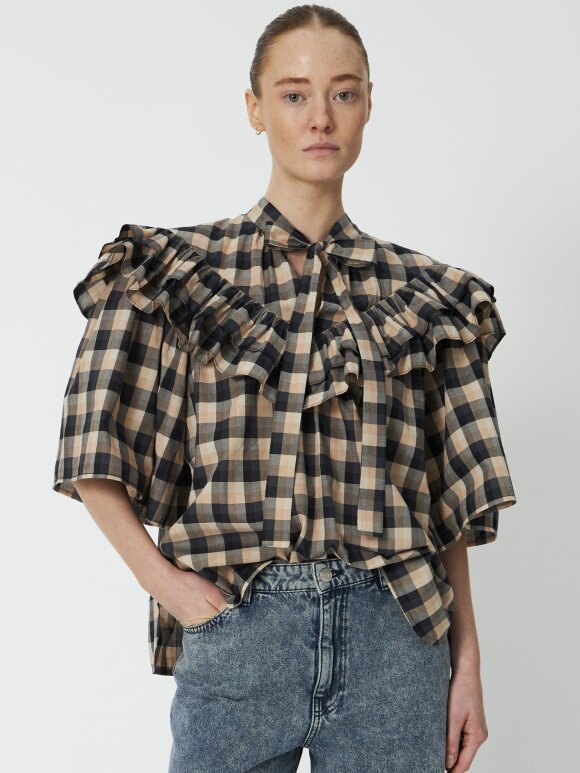 Stella Nova - Frill Checked Blouse Stella Nova - Frill Checked Blouse