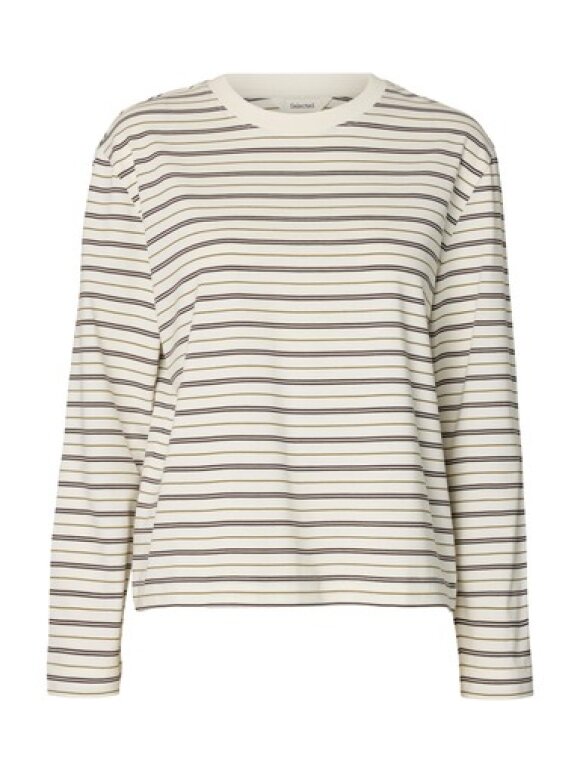 Selected Femme - SLWESSENTIAL LS STRIPED BOXY T Selected Femme - SLWESSENTIAL LS STRIPED BOXY T