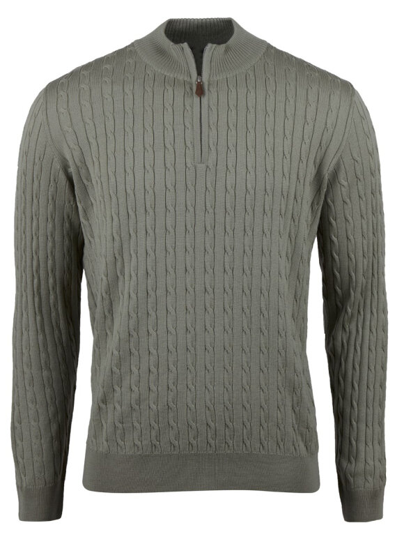 Stenstrøms - Half zip cable, Merino wool