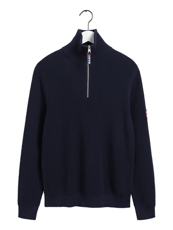 GANT - D2.WAFFLE RIB HALF ZIP