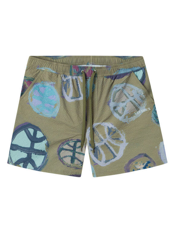 Les Deux - Kabangu Seersucker Swim Shorts