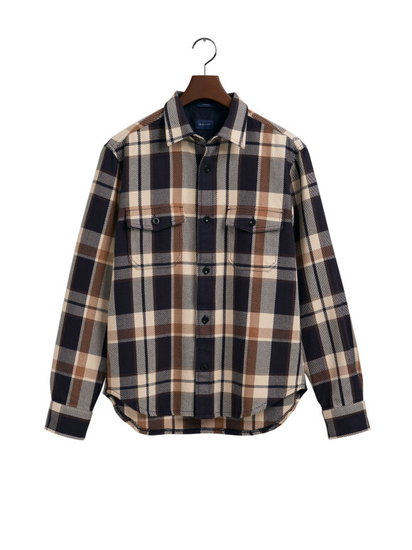 GANT - D1, HEAVY TWILL CHECK OVERSHIr