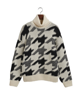 GANT - D1 . Houndstooth Rollneck