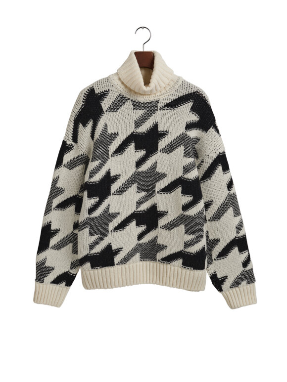 GANT - D1 . Houndstooth Rollneck