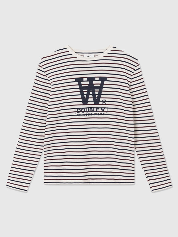 DOUBLE A BY W.W. - Mel Stripe Typo LS