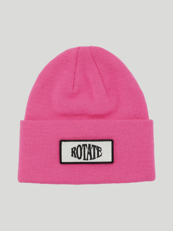 Rotate - Knitted Beanie W. Patch 