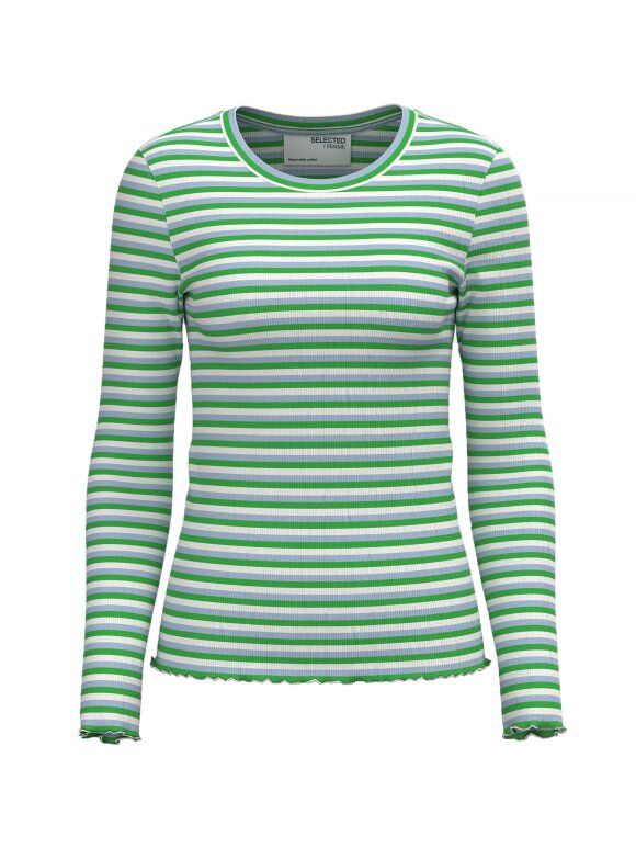 Selected Femme - SLFANNA LS CREW NECK TEE STR 