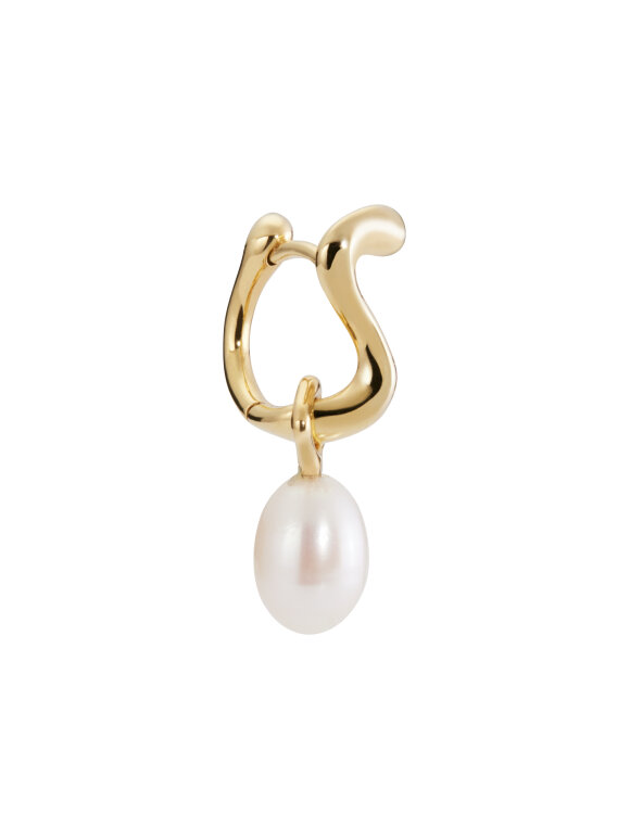 Maria Black - Langebro Huggie Left Gold Maria Black - Langebro Huggie Left Gold