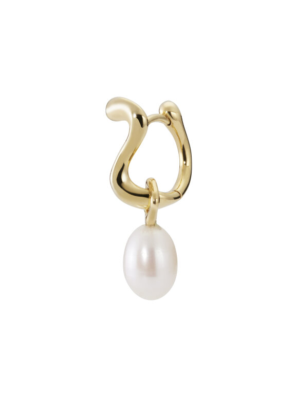 Maria Black - Langebro Huggie Right Gold Maria Black - Langebro Huggie Right Gold