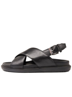 Garment Project Dame - Juno Slide - Black Leather 