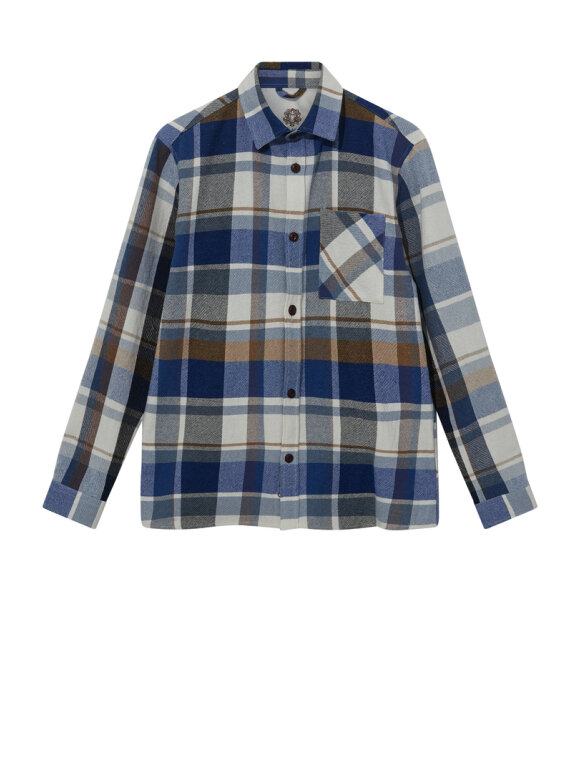 MOS MOSH - MMGDavid Blue Check Overshirt